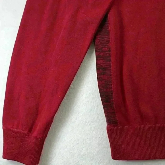 Kenneth Cole Reaction Men’s Pullover Sweater Sz XL Red & Navy V-Neck 100% Cotton - Picture 6 of 10